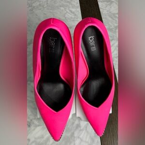 Bright pink neon heels